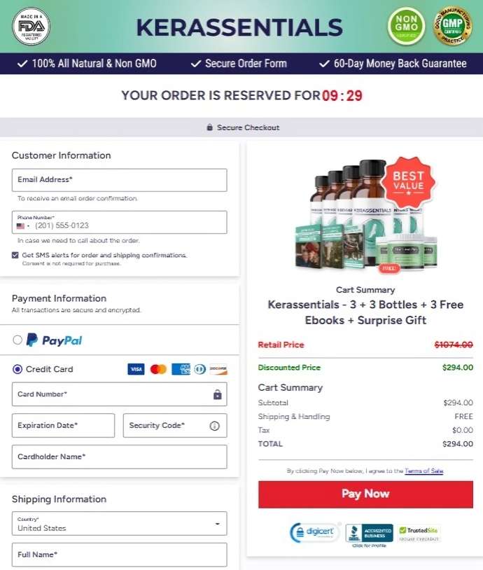 Kerassentials Kerassentials Order Page